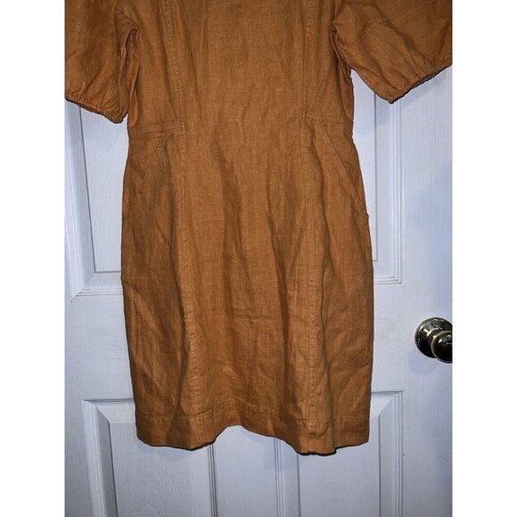 MADEWELL Maisie Mini Dress 100% Linen Balloon Sleeves Sz 2 - Picture 10 of 16